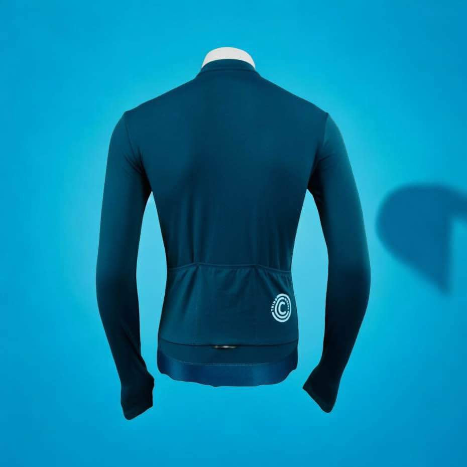 TWC Blue Classic Thermal Long Sleeve Jersey