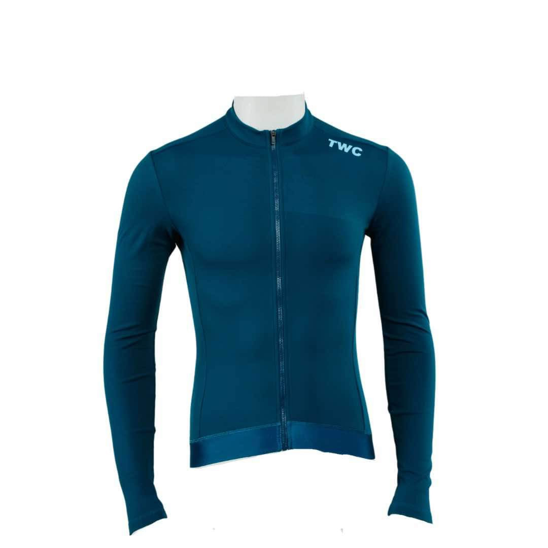 TWC Blue Classic Thermal Long Sleeve Jersey