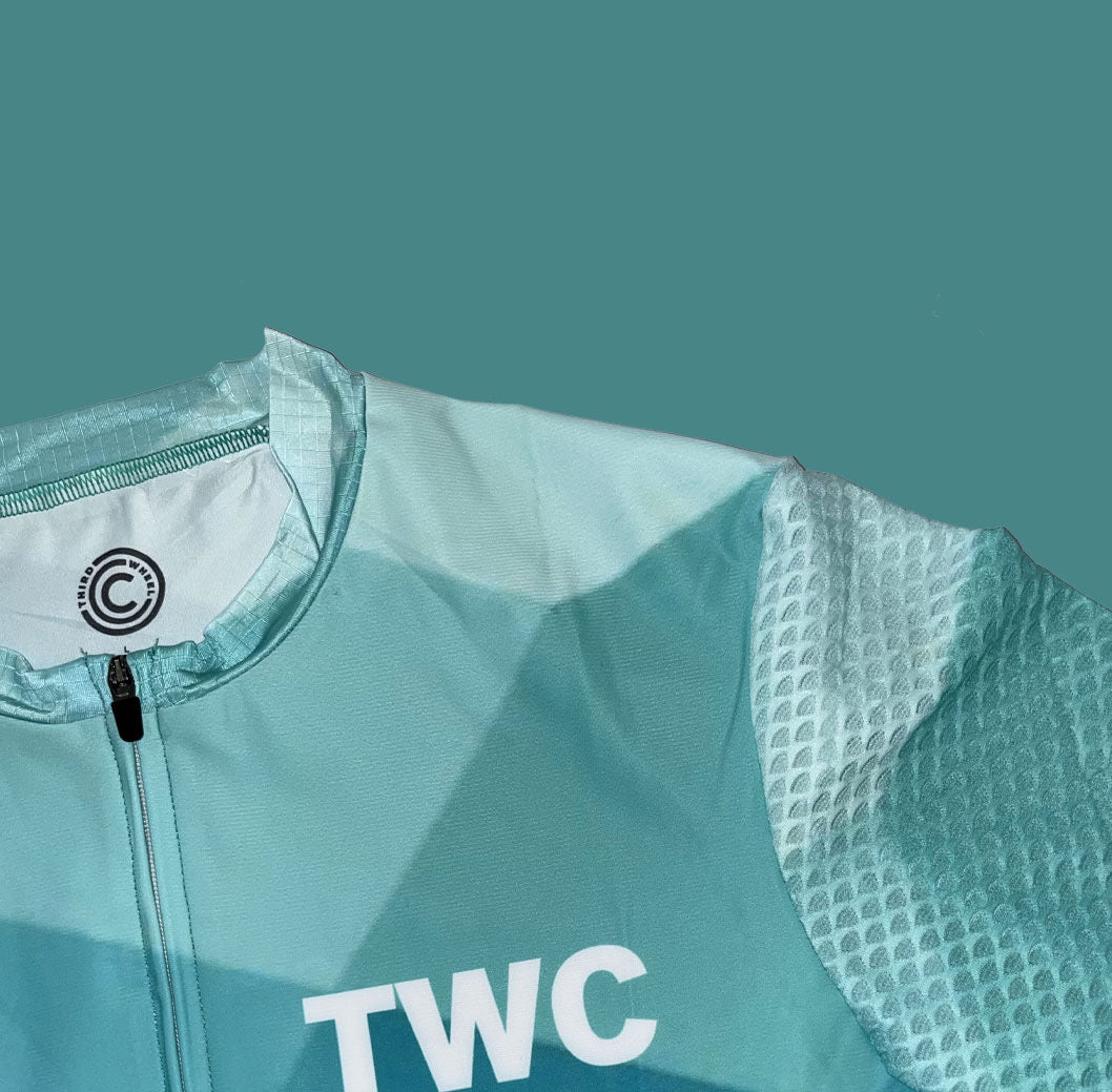 Teal Diamonds Premium Cycling Jersey